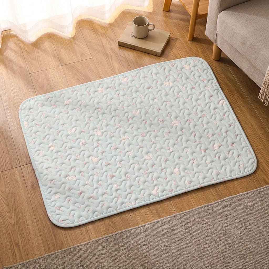 Soft Round Pet Mat, Comfortable Sleeping Mat for Dogs Cats, Washable Dog Mat for Crate or Bunny Cage, Airy Cat Mat Surface