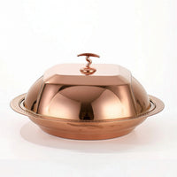Serving Tray with Dome Lid Mirror Polished Cloche Easy-Clean for Dinner Party