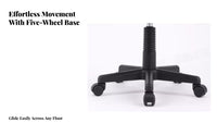 Armless Low-Back Task Chair Ergonomic Desk Seat Easy Assembly for Teenagers