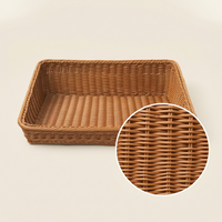 Slanted Supermarket Display Basket Trapezoidal Fruit Vegetable Storage Basket Bread Basket Hand-woven Fruit Basket