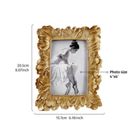 Vintage Petal Photo Frame Luxury Feel Ornate Gold Picture Frame for Mantelpiece