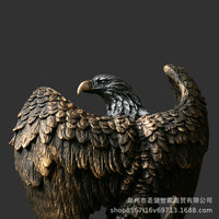 树脂工艺品办公室大展宏图老鹰大鹏展翅摆件客厅高级真实感受强