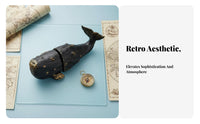 Creative Design Marine Mammal Bookend Handmade Split Marine Mammal Book Holder Vintage Design for Home Decorators, Students, Study Room