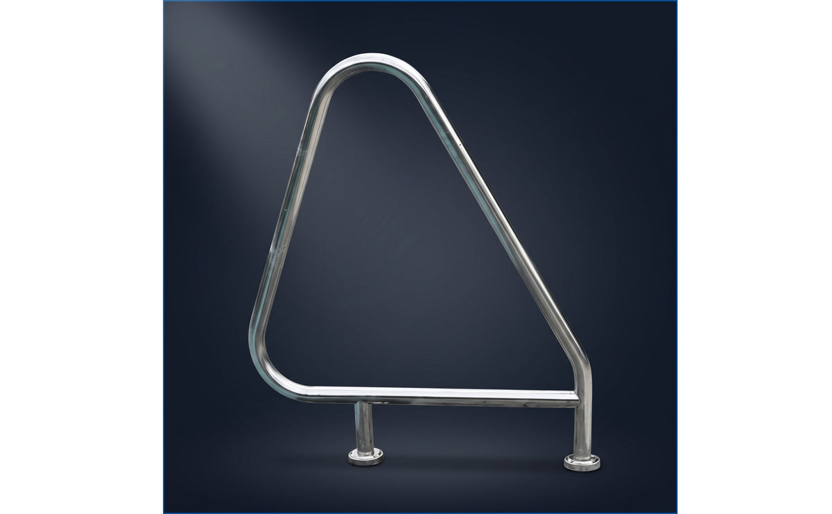 Stainless Steel Pool Ladder Handrail Surface Mounting Pool Handrail Strong Hardware Polished for Contractors, Swimming Pools, Poolside