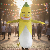 Inflatable Banana Costume Full-Body Inflatable Banana Suit Funny Apparel for Adults, Halloween, Cosplay