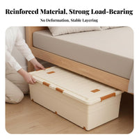 Rolling Under-Bed Organizer With casters Flat Rolling Storage container for Homeowners