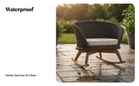 4 Pieces 4-Piece Wicker Conversation Set Waterproof Outdoor Furniture Woven textures sturdy Frame for Balcony, Terrace, rearyard