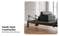 Pilates Reformer Full Body Workout Pilates Core Bed Adjustable Resistance Aluminum Alloy Reformer for Adults, Women, Private Training Studio, Gym