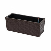 Balcony Railing Planter Drainage Holes Rectangular Hanging Planter Space Saving Garden Decoration for Terrace