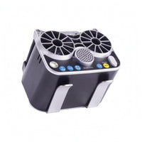 Twin Air Duct Waist Fan Four-Speed Body Cooler Power Display for Outdoors