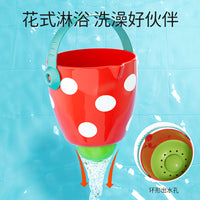 宝宝洗澡玩具卡通婴幼儿迷你花洒小水桶层层叠多彩戏水浴室玩具