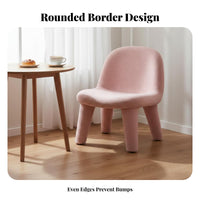 Padded Armless Side Chair Nordic Design Upholstered Shell Chair Curved backrestrest Floor Protection Pads for Office Managers