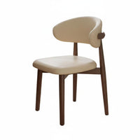 Light Luxury aesthetic Upholstered supportrest Chair Soft Upholstery Upholstered Side Chair with Curved supportrest Minimalist Aesthetic Dining Room Seating Modern Design for Families, Homeowners, Adults, Kitchen, Restaurant, Study