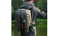 18L Fishing Backpack Mesh Pocket Tackle Gear Pack Outdoor Bag Adjustable Straps
