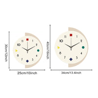 Creative Art Clock 2D Flat Design House Decoration for Living Room