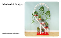 Heart-Shaped Etagere Space-Saving Multi-Tier Planter Rack Easy Assembly