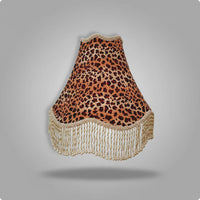Velvet Fringe Lamp Shade French Design Leopard Print Lampshade