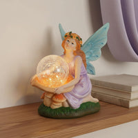 Solar Angel Statue LED Lights Solar Fairy Statue Easy to Use for Yard, Patio