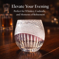 Kiriko-style Whiskey Glass, Crystal Glass