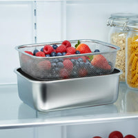 Refrigerator Crisper Box with Drainer Rust-Proof for Pantry