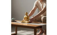Meditative Muscle Buddha Decoration Creative Design Muscular Buddha Statue Resin Desktop Decoration Hand-Polished Feng Shui