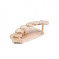 Wooden Tiered Riser Display Stand Stable Stepped Display Stage Tableware for Hosts, Buffet