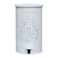 Garden Iron Dustbin Retro Style Decorative Pedal Waste Bin Easy to Clean Ornate Courtyard Trash Can