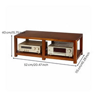 Solid Wood Audio Rack High-Fidelity Grade High-Fidelity Equipment Stand Rounded Edges Wooden Stereo Component Shelf for Audiophiles, Listening Room