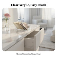 Makeup Organizer Tray Multiple Compartments Clear Partitioned Organizer