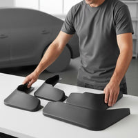 4 Pieces Body Protection Car Mud Flaps Wear Resistant Mudguard Set Flexible Plastic Wheel Well Guards Easy Installation for MG7 Owners