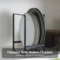 upright Plate Rack Portable with carrying grip upright Plate holder Draining Design
