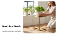Single-Tier Pot Stool Minimalist design aesthetic Plant Stand Space-Saving for Living Room