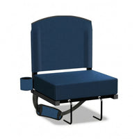 Padded Foldable Stadium Seat with Backrest Folding Portable Bleacher Seat with Hooks Non-Slip Stadium Chair with Cup Holder Lightweight for Spectators