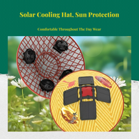 Solar Fan Hat, Wide Brim, Waterproof, Outdoor Cooling