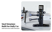 Spring Loaded Chair Tilt Mechanism Black Steel Office Chair Tilt Plate Compact Metal Body Furniture Part Mounting Tabs