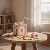Wooden Activity Cube with Shape Sorter Early Learning Educational Activity Center   Educational   for Nursery
