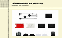 Motorcycle helmet mic with noise reduction