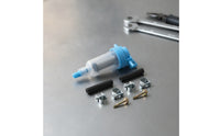 Clear Inline Fuel Filter Assembly Transparent Fuel Filter with Hoses Cylindrical Clamp-On