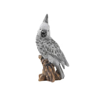 Parrot Statue with Tree Stump Base Resin Parrot Statue Compact for Patio