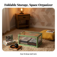 Collapsible container with Front Doors clear Panels for Dorm Room, Homeowners