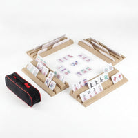 Compact Tile Game Set with Racks Sturdy Tabletop Tile Game Portable Storage Bag Easy to Learn for Family, Adults and Kids