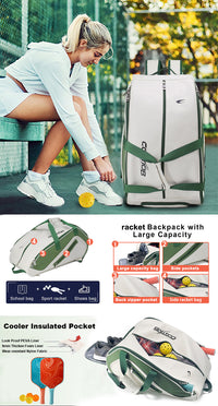 Large-Capacity Pickleball and Tennis Backpack