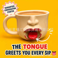 Quirky Abstract Tongue Ceramic Mug