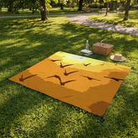 Outdoor Rug and Picnic Blanket for Family Outings, Thickened Oxford Cloth Camping Mat with Carrying Handle, Waterproof Garden Mat, Beach Blanket