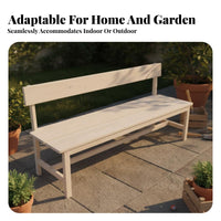 Rustic Rearrest Bench Sturdy Wood Bench Slatted Bench Distressed Finish Seating Crafted from Strong Wood Suitable for Homeowners Cafe Owners Rearyard Storefront Entryway