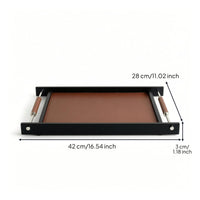 Decorative Tray with Handles Sturdy Tray with Handles Modern for Vanity