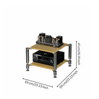 High-Fidelity Audio Stand Shock Absorption Vibration Dampening Rack 304 Stainless Steel Pillars Multi-Tier Amplifier Rack for Audiophiles