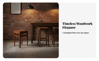 Mortise and Tenon Joinery Square Wooden Stool Chinese Aesthetic Design Four-Legged Wooden Stool Thickened Construction Backless Seat Long-Lasting for Homeowners, Restaurant Owners, Dining Room, Kitchen, Office, Studio