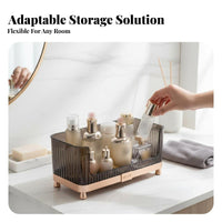 Tiered Cosmetic organizer Luxury Design Countertop Organizer 360-Degree Rotation