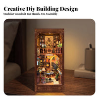 Cozy Bookshelf Insert with LED Lights